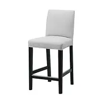 Барний стілець зі спинкою чорний Оррста світло-сірий 62 см BERGMUND БЕРГМУНД 893.881.73