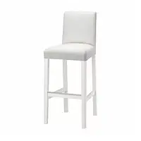 Барний стілець зі спинкою білий Інсерос білий 75 см BERGMUND БЕРГМУНД 193.846.54