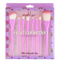 Набор кистей для макияжа Ruby Face Fruit Collection, 8 шт., сиреневый