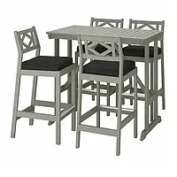 Барний стіл і 4 барні стільці сіра пляма JÄRPÖN Антрацит Дювгольмена BONDHOLMEN 194.130.05