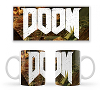 Чашка белая керамическая Doom Eternal (Дум) ABC