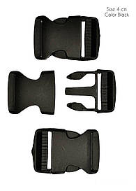 Застібка фастекс (Карабін) 40мм Чорний пластиковий