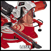 Потужна торцювальна пила з лазером Einhell TC-SM 254 : 1900 Вт, об.х.х.5000 об/хв, ширина/глибина різу 305х85 мм, фото 5