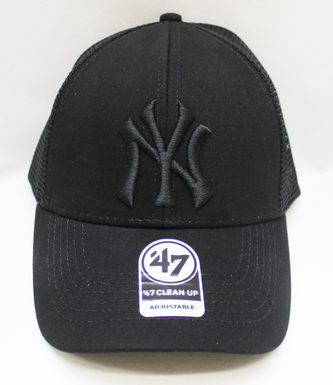 Купить Кепка Нью Йорк 47 (New York) чёрного цвета с чёрной вышивкой ...