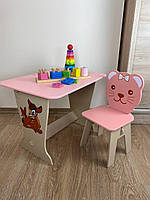 Детский стол и стул комплект. Набор столик и стульчик для учебы, рисования, игры