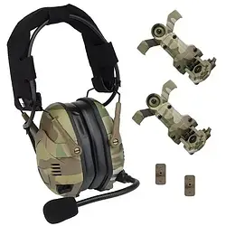 Активні навушники з кріпленнями для шолома WoSport HD-16 Multicam