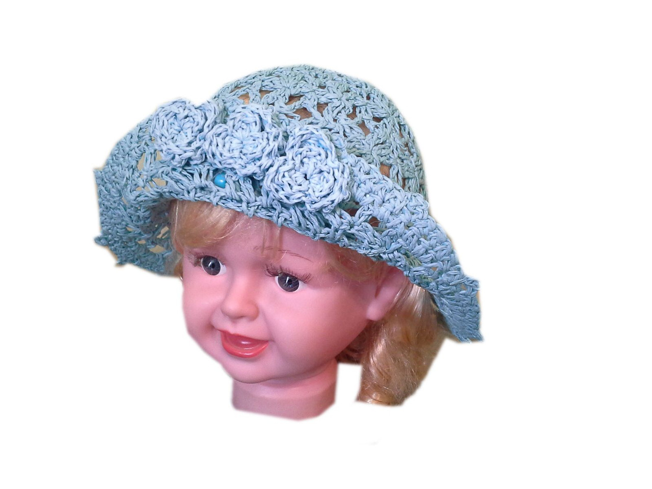 Дитячий капелюх ажур з заворотом