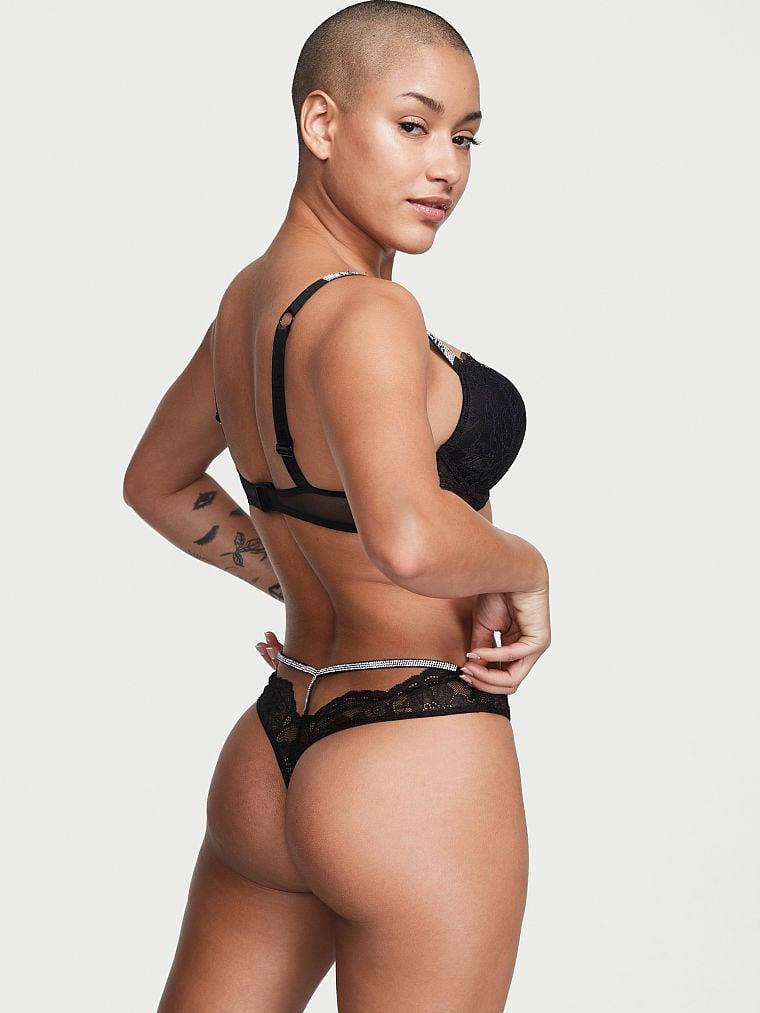 Жіночі трусики Victoria's Secret Very Sexy Shine Strap Cutout Back Thong Panty (розмір S, M) ОРИГИНАЛ