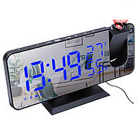 Годинник настільні з функцією будильника дзеркальні з LED підсвічуванням