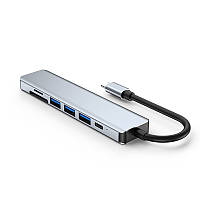 USB-хаб, концентратор 7-1 HDMI + SD/TF + 3 * USB3.0 + Порт PD (порт заряджання PD)