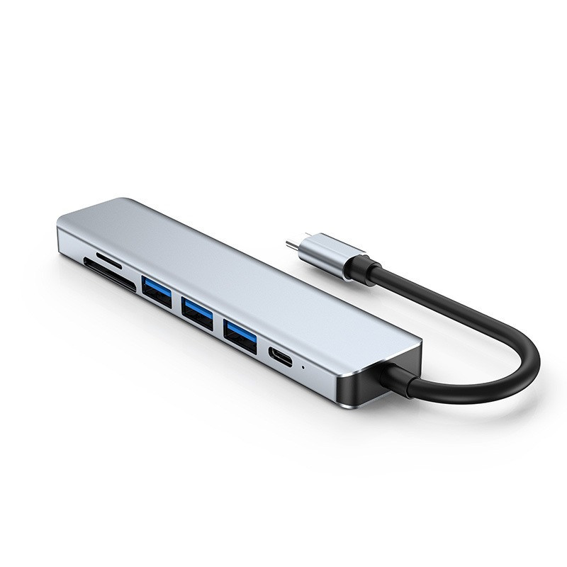 USB-хаб, концентратор 7-1 HDMI + SD/TF + 3 * USB3.0 + Порт PD (порт заряджання PD)