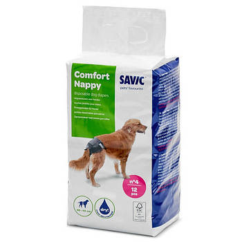 Savic Comfort Nappy САВІК КОМФОРТ НАППІ памперси для собак T4 | 12 шт./уп.