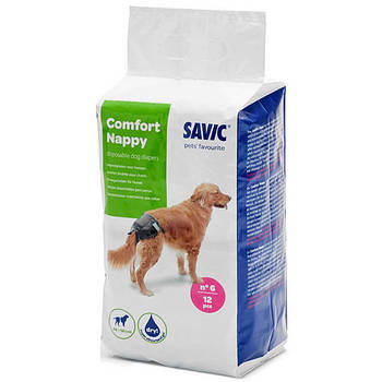 Savic Comfort Nappy САВІК КОМФОРТ НАППІ памперси для собак T6 | 12 шт./уп.