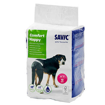 Savic Comfort Nappy САВІК КОМФОРТ НАППІ памперси для собак T7 | 12 шт./уп.