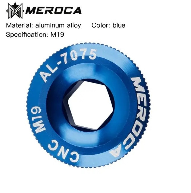 Болт MEROCA для затискання шатунів Hollowtech, різьба M19, синій