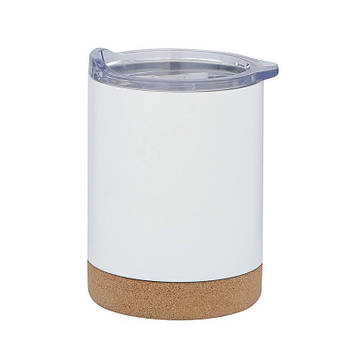 Кавова кружка з корковим дном 360мл White із нержавіючої сталі з подвійними стінками