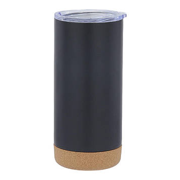 Стакан з корковим дном 480мл Black із нержавіючої сталі з подвійними стінками