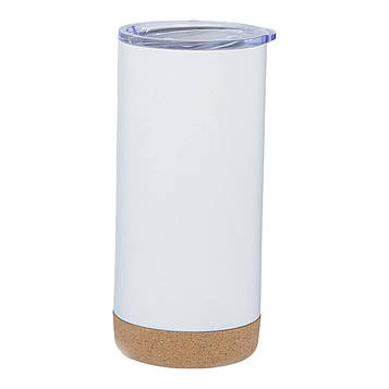 Стакан з корковим дном 480мл White із нержавіючої сталі з подвійними стінками