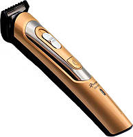 Машинка для стриження волосся бездротова Gemei GM-6112, золотиста