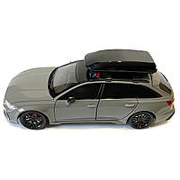 Машинка металева дитяча Audi RS6 ауді, сіра, Автоексперт, світло, інерція, відкриваються двері, багажник, капот, 1:24, 21*8*8см, фото 5