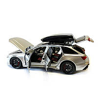 Машинка металева дитяча Audi RS6 Ауді, срібна, Автоексперт, світло, інерція, відкриваються двері, багажник, капот, 1:24, 21*8*8см, фото 7