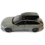 Машинка металева дитяча Audi RS6 ауді, сіра, Автоексперт, світло, інерція, відкриваються двері, багажник, капот, 1:24, 21*8*8см, фото 4