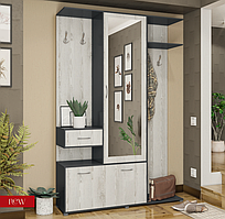 Передпокій Грета корпус ДСП Антрацит фасад ДСП Артвуд світлий (Світ Меблів TM)