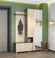 Прихожая Реприза корпус ДСП Антрацит фасад ДСП Дуб Артизан (Світ Меблів TM)