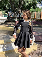 Платье подростковое школьное с кружевом на девочку 122-140 см (2цв) "MARIMAKS" оптом в Одессе на 7км