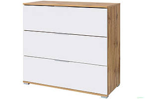 Комод на три ящики Злата 005 корпус ДСП Дуб тахо, фасад ДСП Німфея альба (БРВ-Україна ТМ)