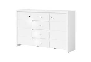 Комодлинка 009 корпус ДСП Німфея альба, фасад Білий глянець (БРВ-Україна ТМ)