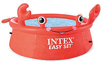 Intex Бассейн наливной надувной 26100 Crab Easy Set 183х56см, объём: 880л, вес: 3,7кг для детей и взрослых