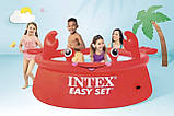 Intex Басейн наливний надувний 26100 Crab Easy Set 183х56см, об'єм: 880л, вага: 3,7кг для дітей та дорослих, фото 2