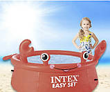 Intex Басейн наливний надувний 26100 Crab Easy Set 183х56см, об'єм: 880л, вага: 3,7кг для дітей та дорослих, фото 5