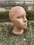 Манекен жіноча голова без макіяжу тілесного кольору, фото 5