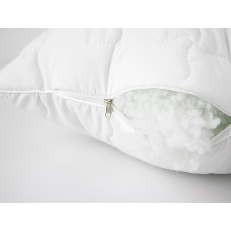 Гипоаллергенная подушка с ионами серебра "Warm Silver" 50х70 шариковое волокно в микрофибре (310.52) - фото 8 - id-p1869317275