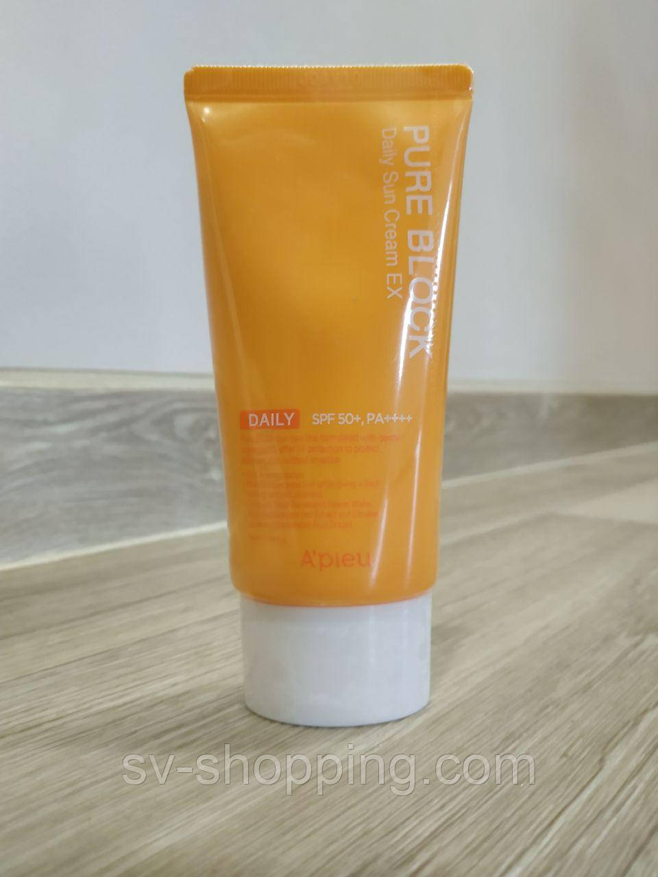 Сонцезахисний крем для обличчя A'pieu Pure Block Daily Sun Cream EX SPF50+, PA++++