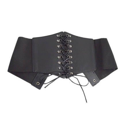 Ремінь Корсет Жіночий зі Шнурівкою розмір 65-85 см Чорний, фото 2
