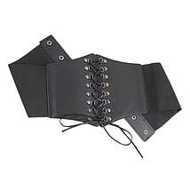 Ремінь Корсет Жіночий зі Шнурівкою розмір 65-85 см Чорний, фото 3