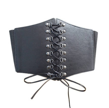 Ремінь Корсет Жіночий зі Шнурівкою розмір 65-85 см Чорний, фото 1