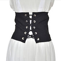 Ремінь Корсет Жіночий зі шнурівкою розмір 70-90 см Чорний, фото 2