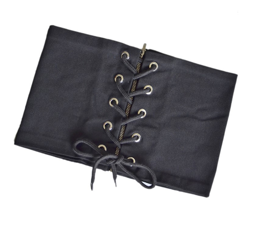 Ремінь Корсет Жіночий зі шнурівкою розмір 70-90 см Чорний