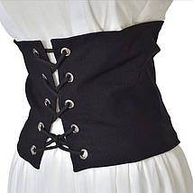 Ремінь Корсет Жіночий зі шнурівкою розмір 70-90 см Чорний, фото 3