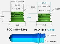 ПЕТ преформа PCO 1881 низьке горло 31,7 грам