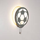 Світлодіодна бра футбольний мяч LED 17 Вт колір каркаса сірий D-9176/1GR, фото 5
