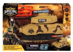 Набір ігровий військовий, стріляє, танк 20,5см, фігурка E3109-12