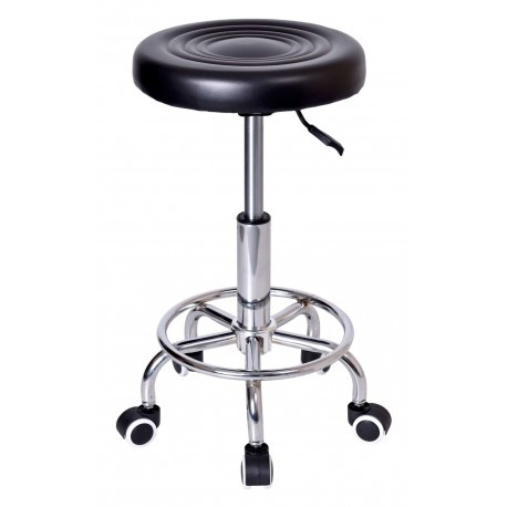 Стілець косметичний поворотний на 360° Monza чорний