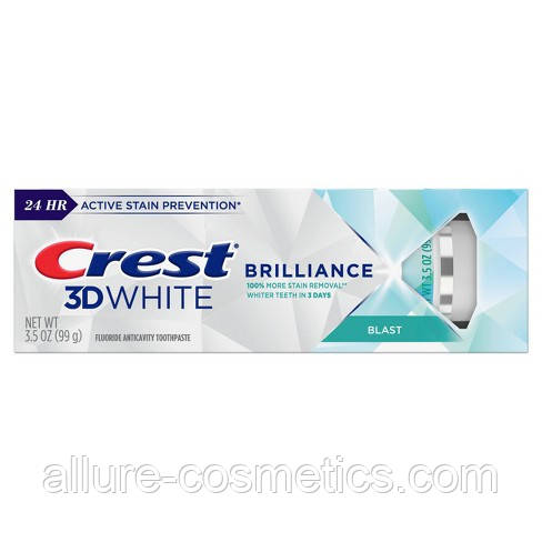 Відбілююча зубна паста Crest 3D White Brilliance Blast Whitening Toothpaste 99гр