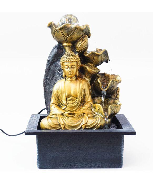 Кімнатний настільний фонтан з підсвічуванням Будда №14