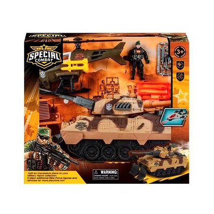 Набір ігровий військовий, танк,стріляє, вертоліт, солдатів E3109-34
